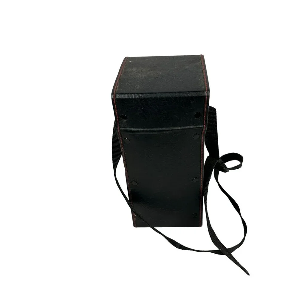 Vintage Sigma Camera Lens Case Black Leather Strap